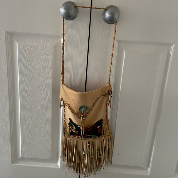 Native American-made handcrafted deer leather possibles medicine bag Kokopelli - Picture 7 of 12